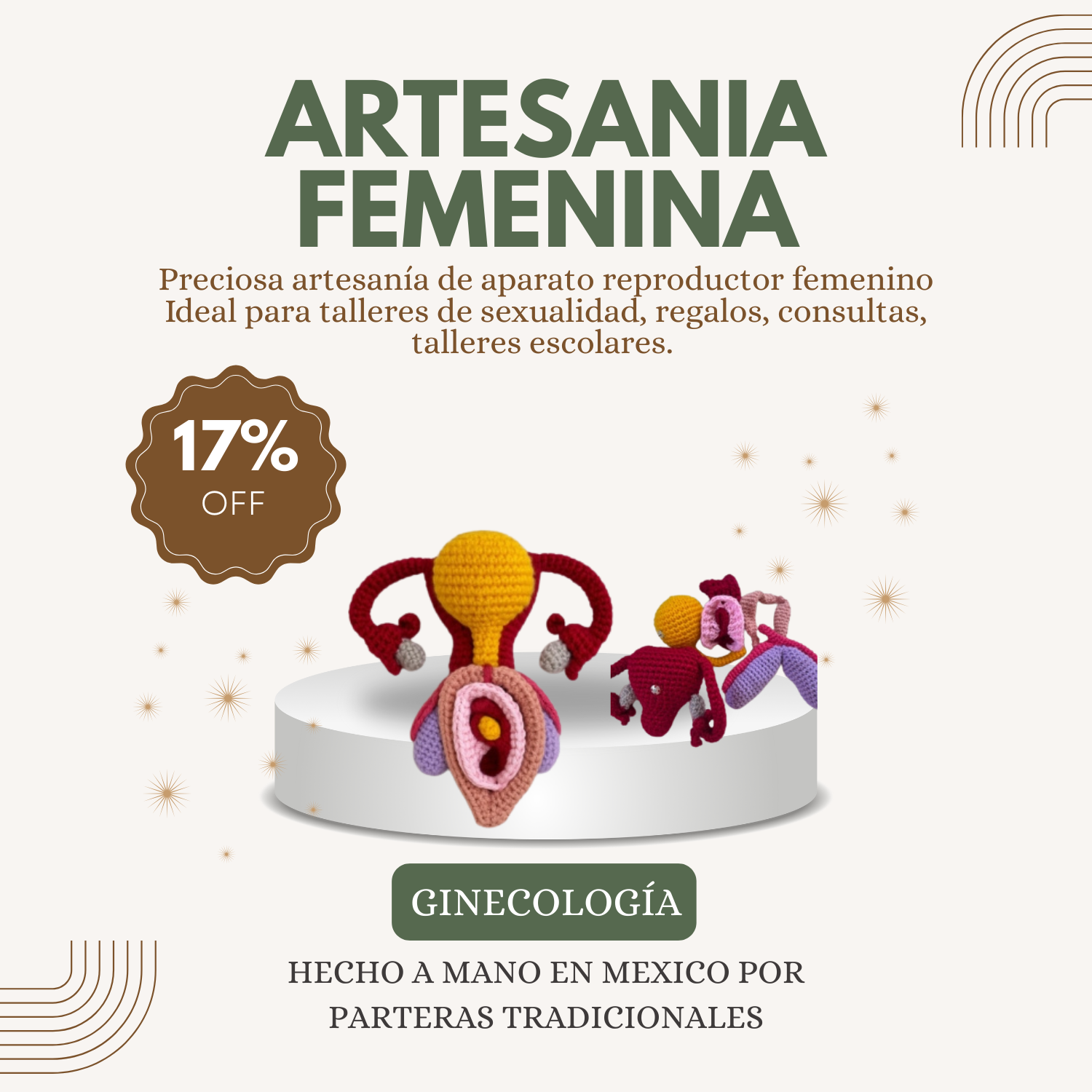 Modelo anatómico del aparato reproductor femenino – Kit desmontable 3D